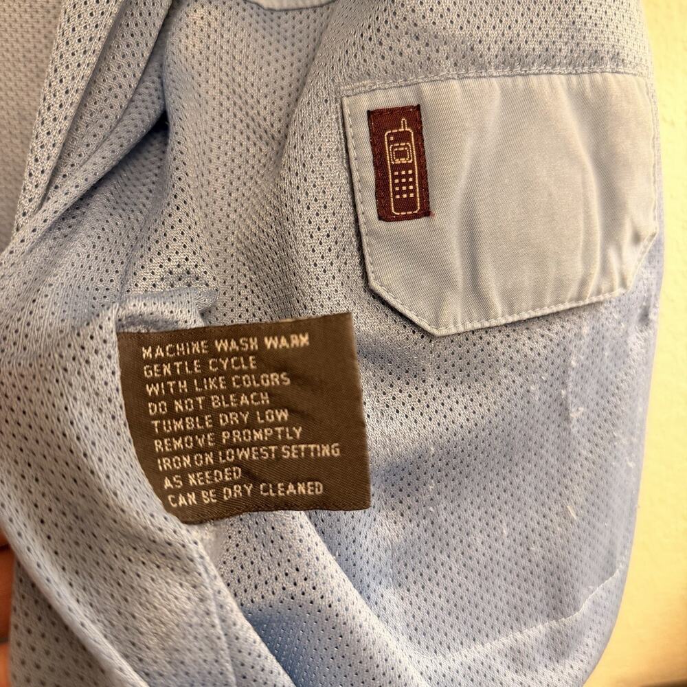 Vintage Folio New York Saks Fifth Avenue Blue Zip Up Jacket Mens L Harrington - Picture 10 of 16